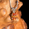 Orange Mandarin Garnet Necklace Sterling #6730-Moldavite Life