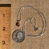 Orange Mandarin Garnet Necklace Sterling #6732-Moldavite Life
