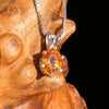 Orange Mandarin Garnet Necklace Sterling #6732-Moldavite Life