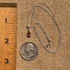 Orange Mandarin & Malaysian Garnet Necklace Sterling #6655-Moldavite Life