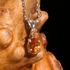 Orange Mandarin & Malaysian Garnet Necklace Sterling #6655-Moldavite Life
