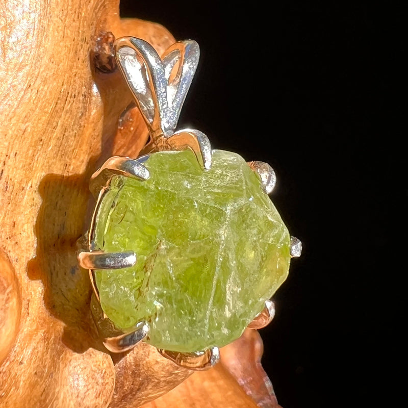 Peridot Crystal Pendant Sterling Silver #6246-Moldavite Life