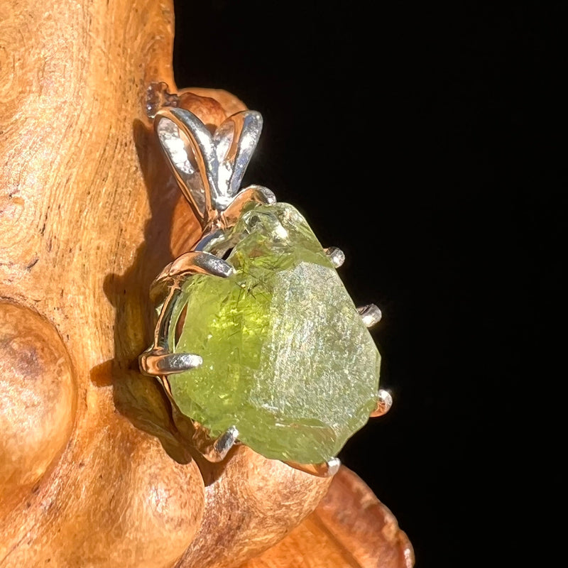 Peridot Crystal Pendant Sterling Silver #6248-Moldavite Life