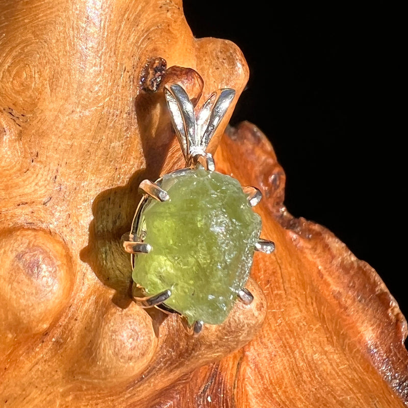 Peridot Crystal Pendant Sterling Silver #6252-Moldavite Life