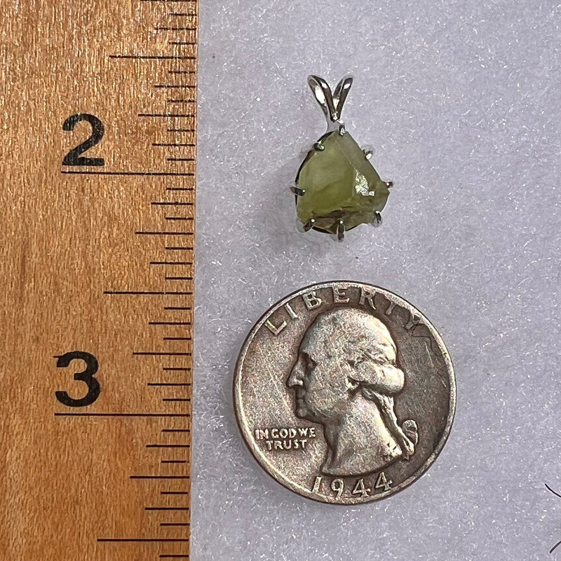 Peridot Crystal Pendant Sterling Silver #6255-Moldavite Life
