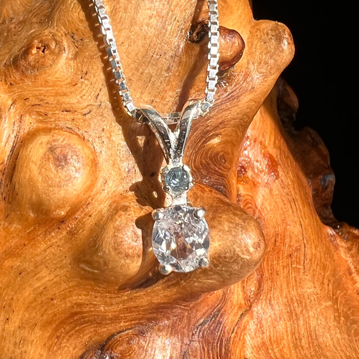 Phenacite & Alexandrite Necklace Sterling Silver #5365-Moldavite Life