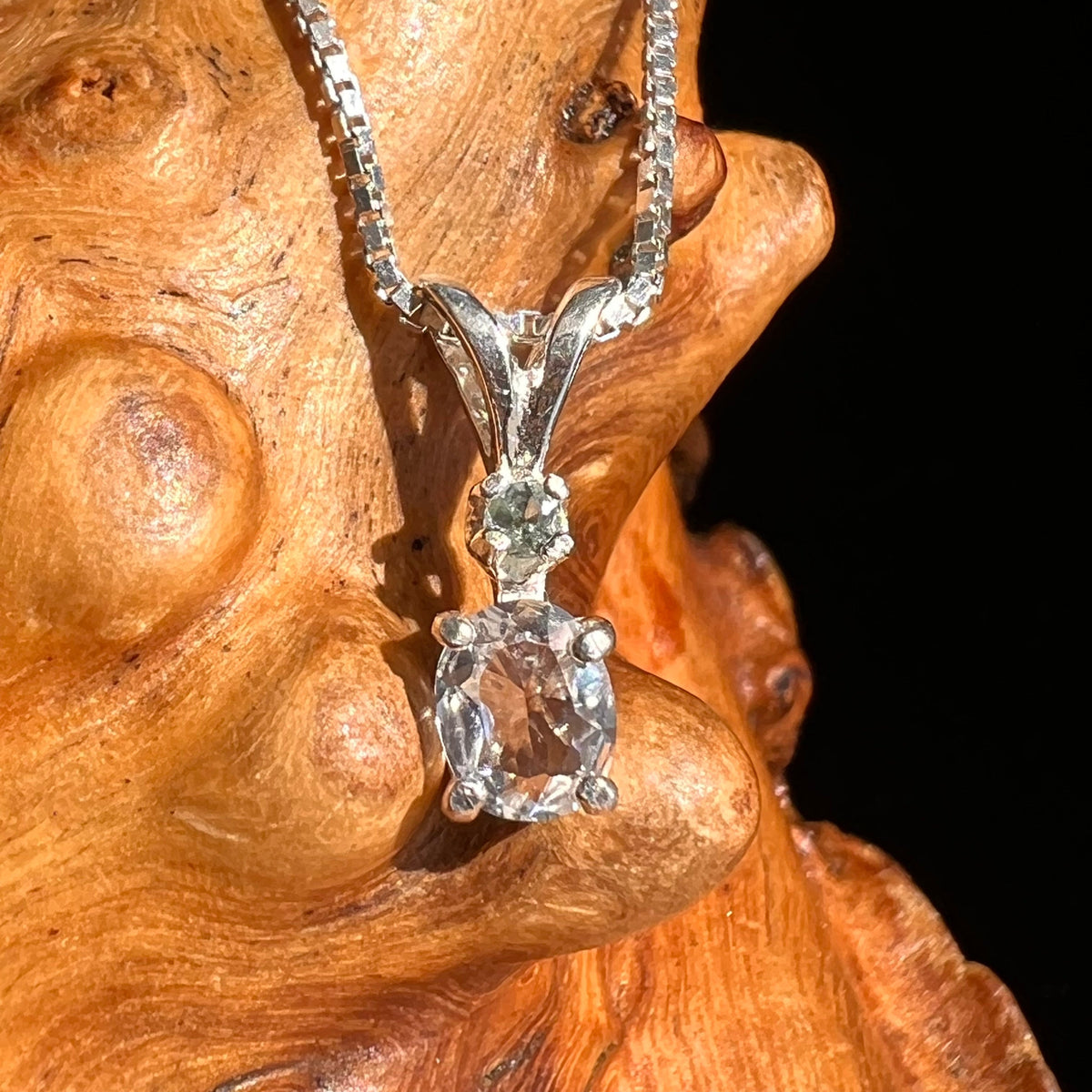 Phenacite & Alexandrite Necklace Sterling Silver #5366-Moldavite Life