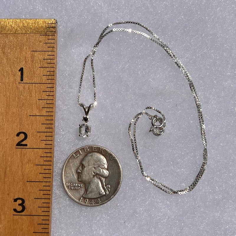 Phenacite & Brookite Necklace Sterling Silver #5383-Moldavite Life
