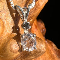 Phenacite & Brookite Necklace Sterling Silver #5384-Moldavite Life