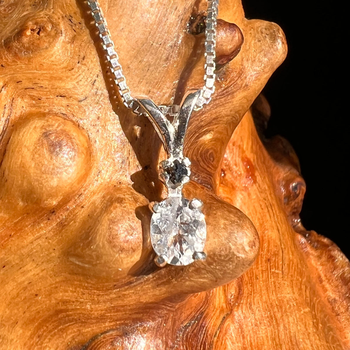 Phenacite & Brookite Necklace Sterling Silver #5385-Moldavite Life