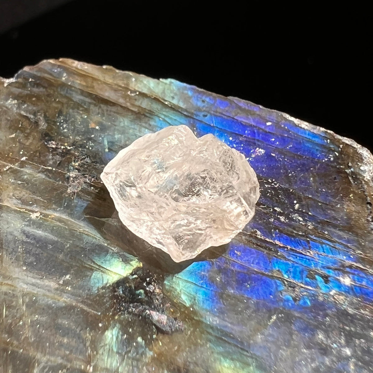 Phenacite Crystal #20-Moldavite Life