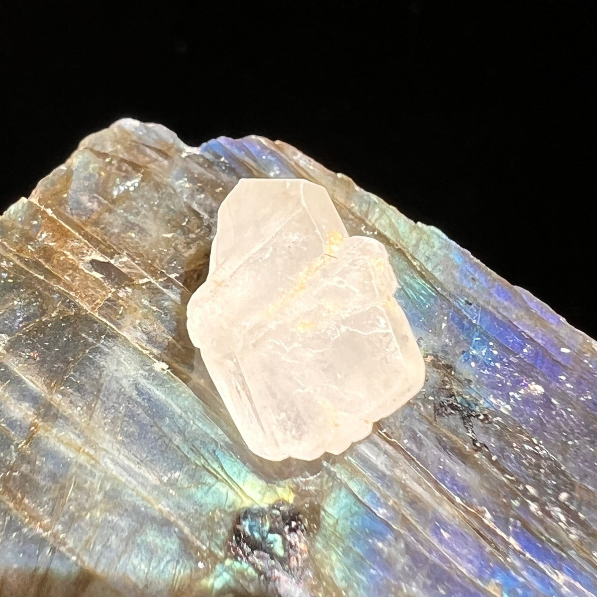 Phenacite Crystal #26-Moldavite Life