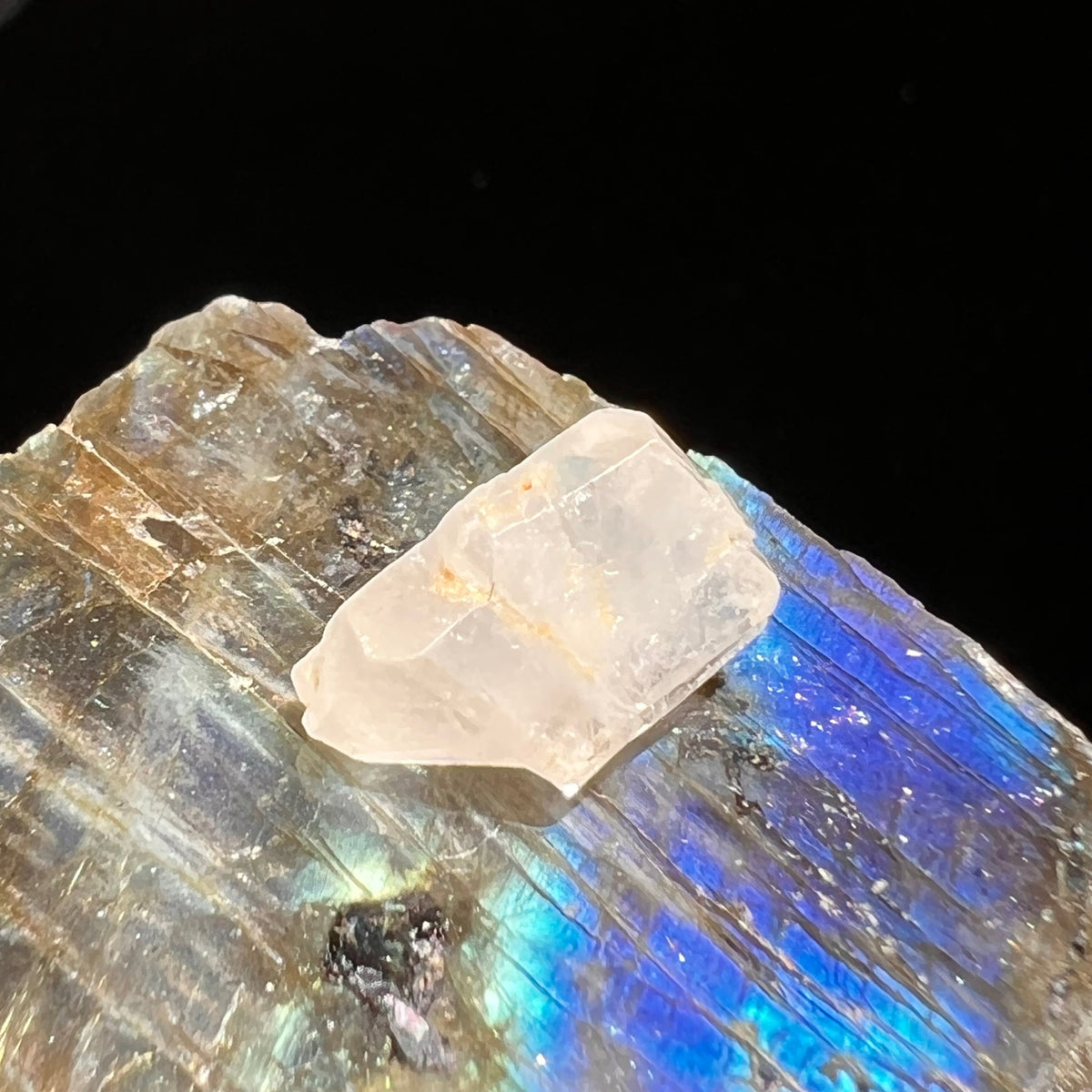 Phenacite Crystal #26-Moldavite Life