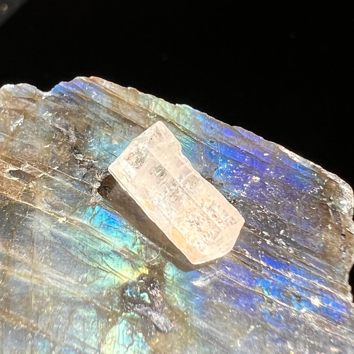 Phenacite Crystal #27-Moldavite Life
