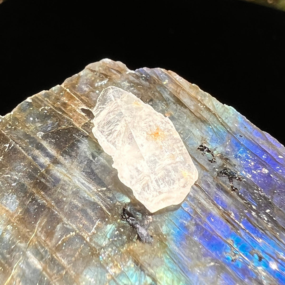Phenacite Crystal #48-Moldavite Life