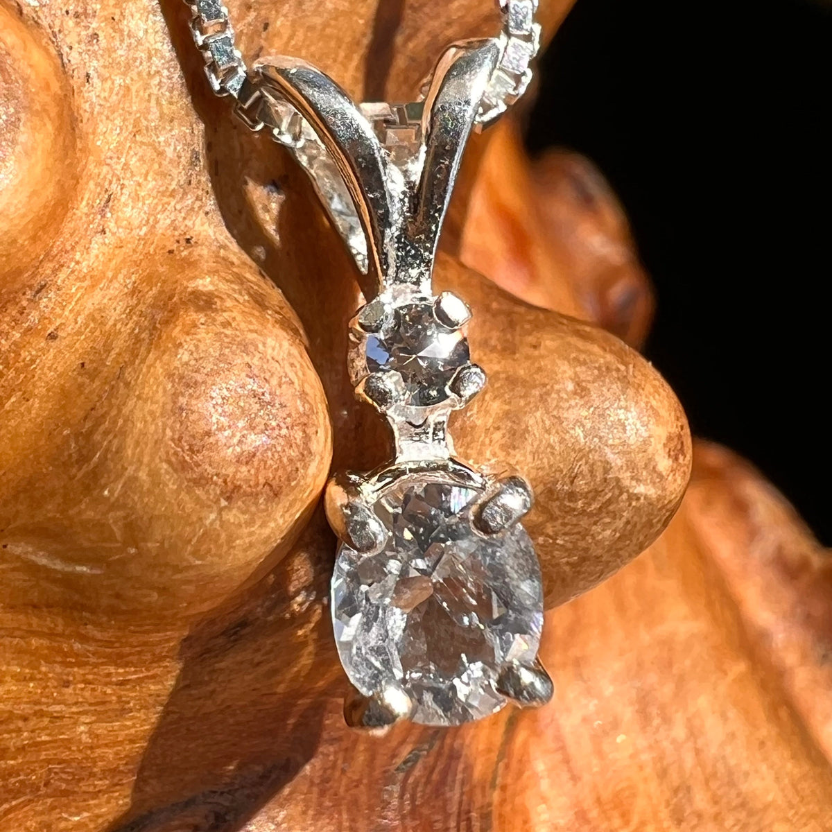 Phenacite & Danburite Necklace Sterling Silver #5363-Moldavite Life