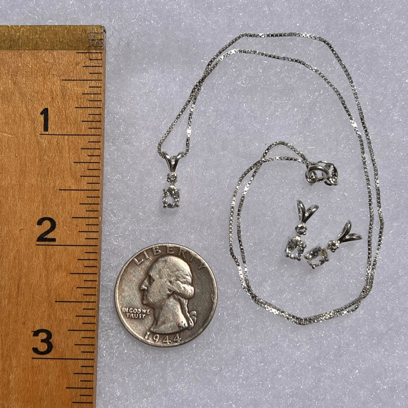 Phenacite & Danburite Necklace Sterling Silver #5363-Moldavite Life