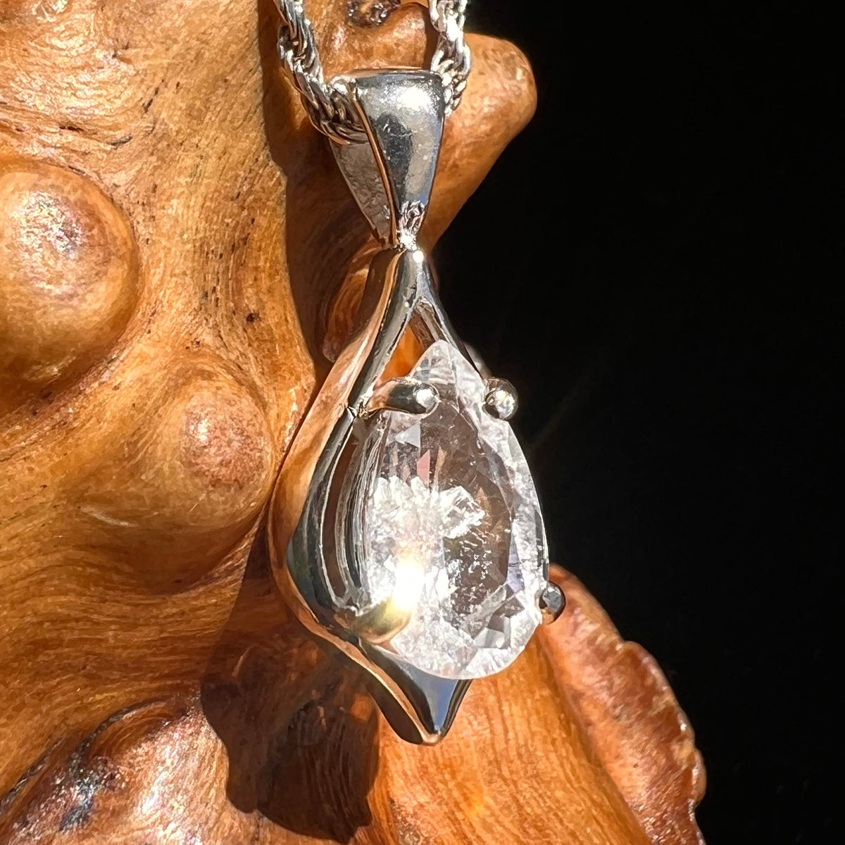 Phenacite Gem Pendant Sterling Silver #5350-Moldavite Life