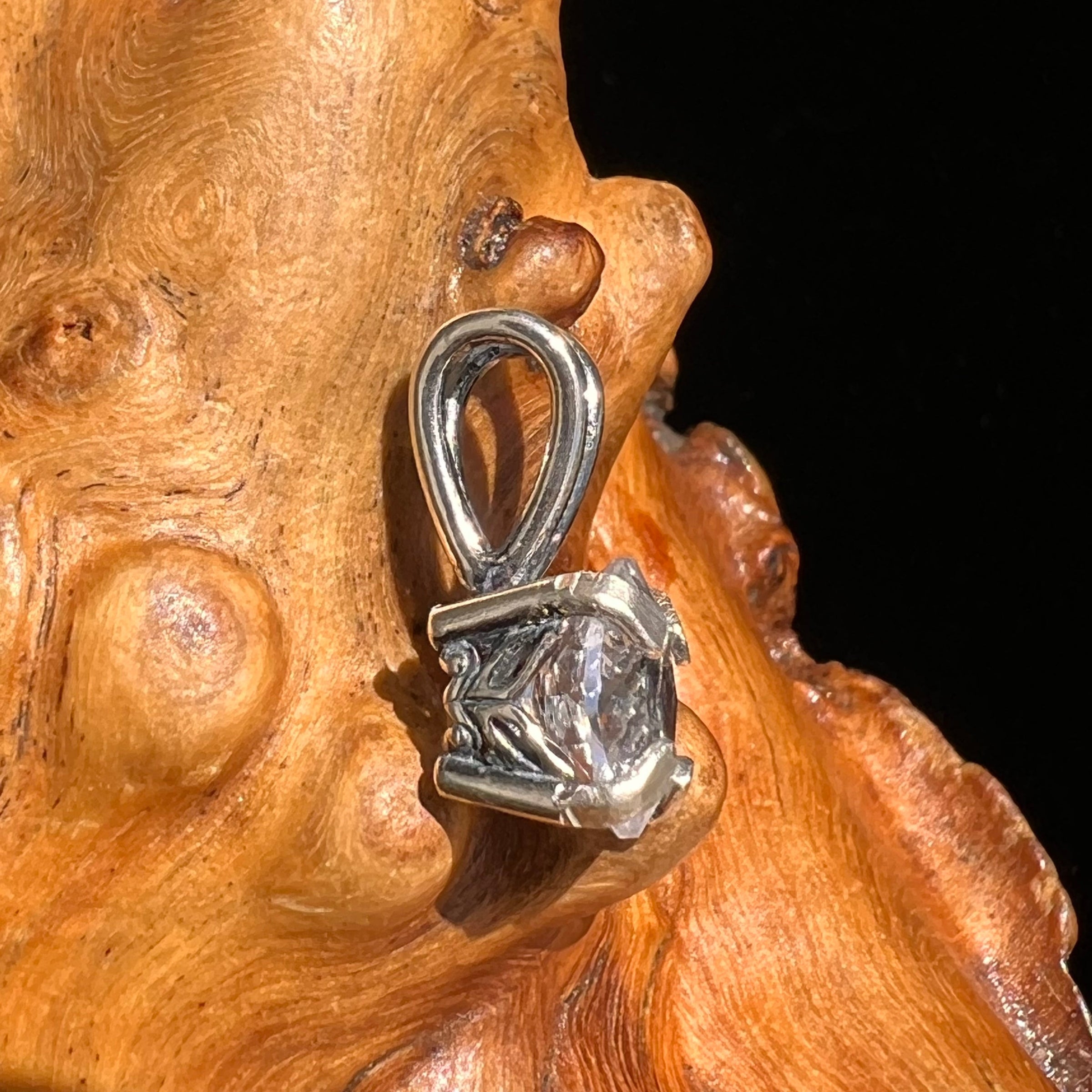 Phenacite Gem Pendant Sterling Silver #5353-Moldavite Life