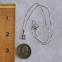 Phenacite Pendant Necklace Sterling Silver #5297A-Moldavite Life