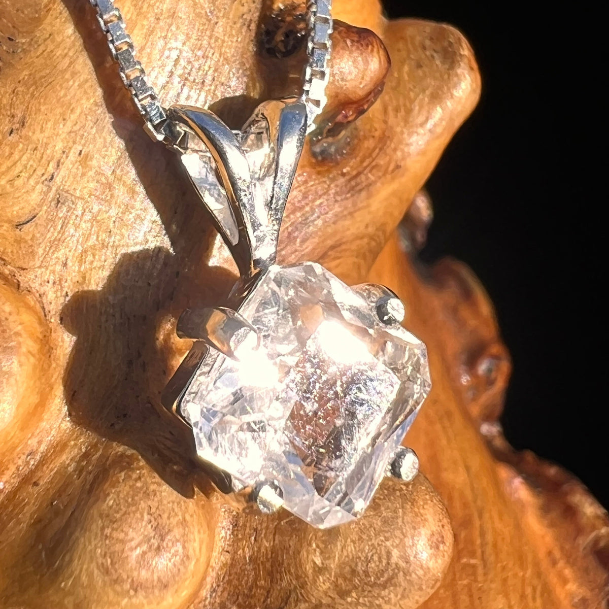 Phenacite Pendant Necklace Sterling Silver #5300A-Moldavite Life