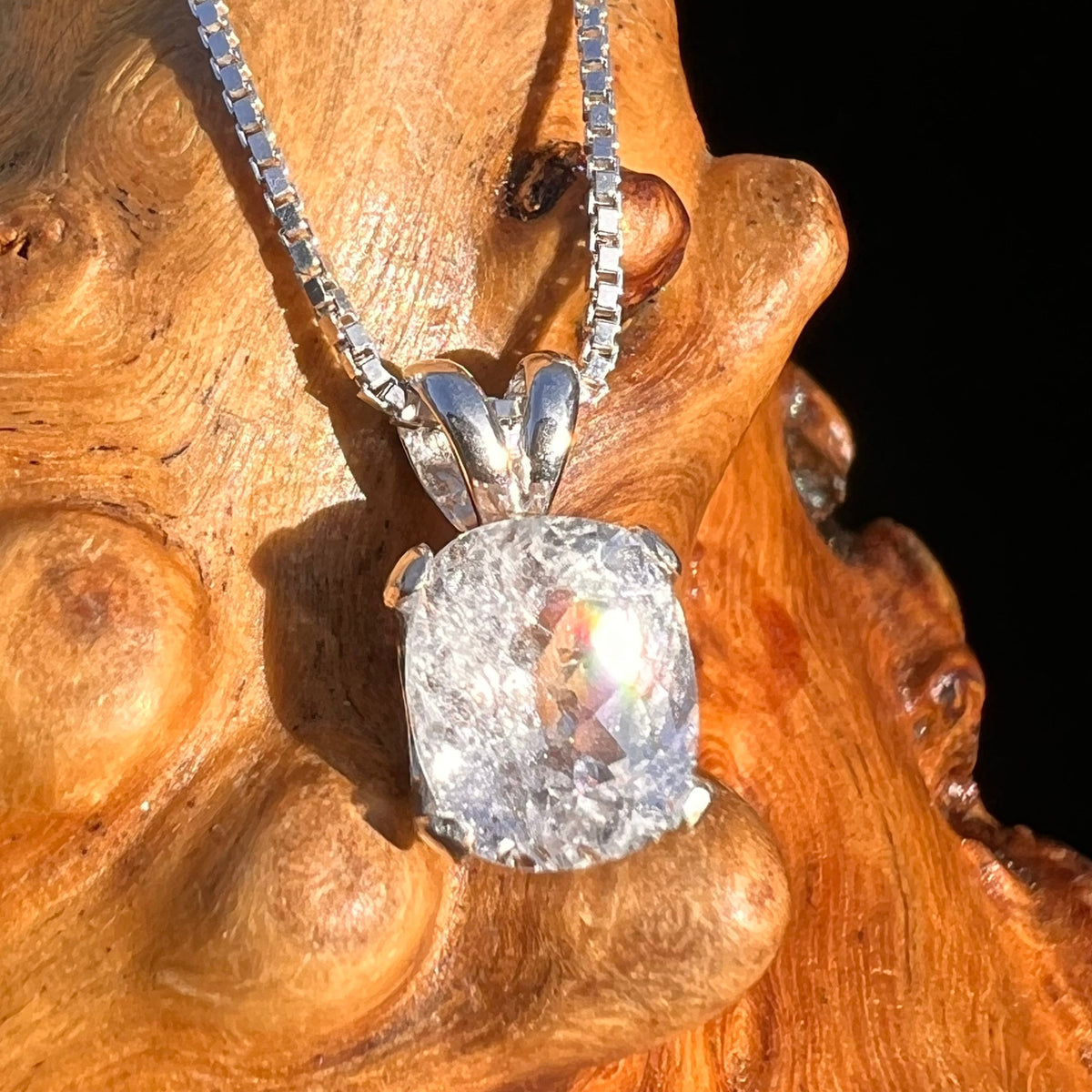 Phenacite Pendant Necklace Sterling Silver #5301A-Moldavite Life