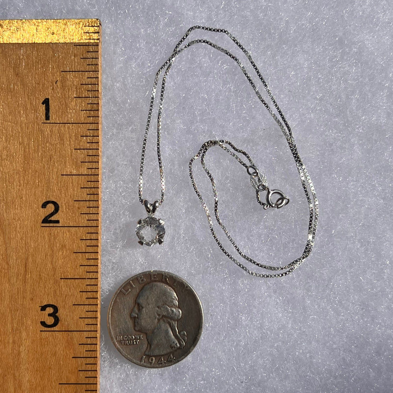 Phenacite Pendant Necklace Sterling Silver #5302A-Moldavite Life