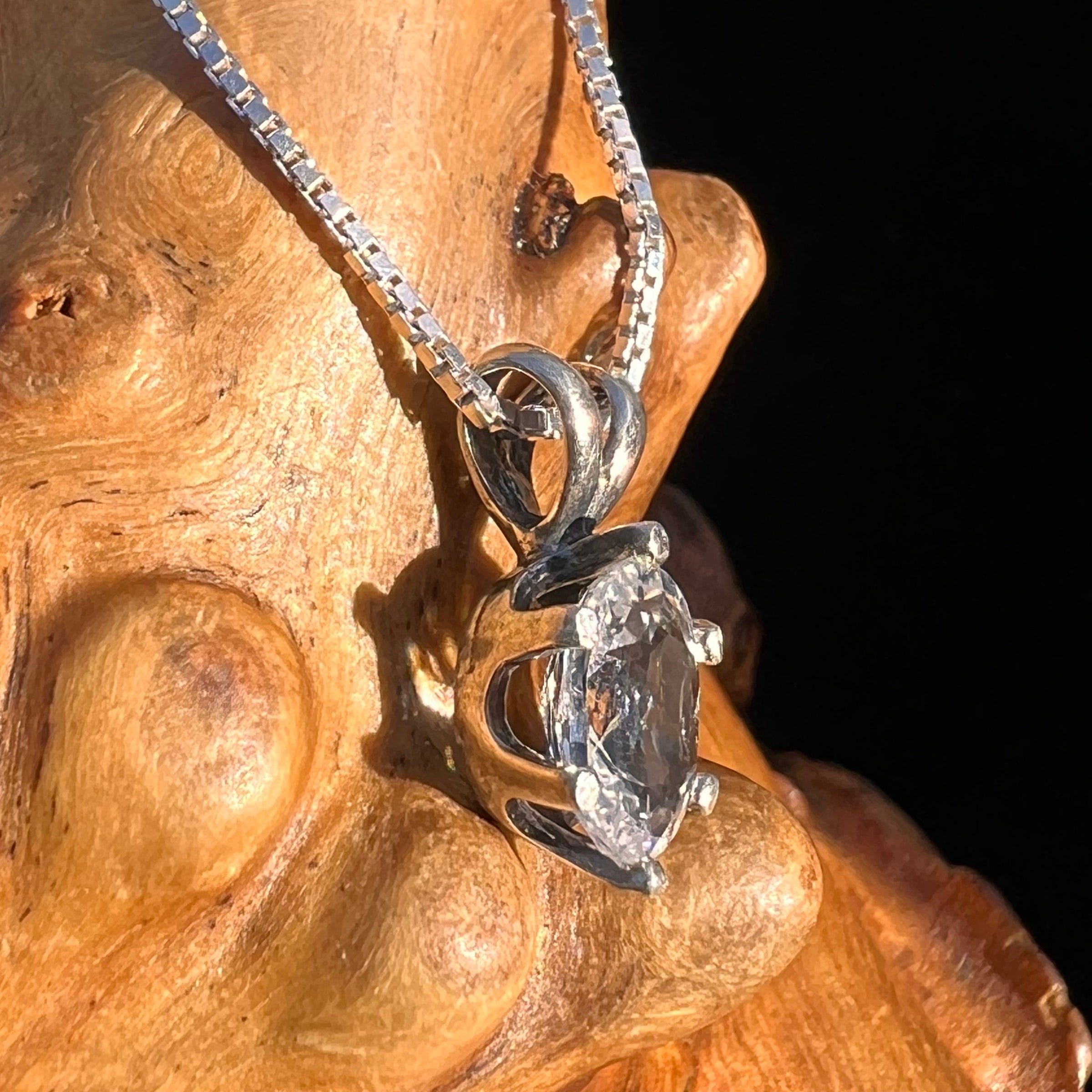 Phenacite Pendant Necklace Sterling Silver #5303A-Moldavite Life