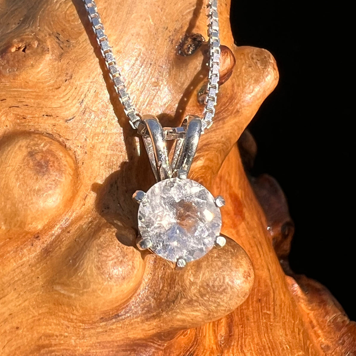 Phenacite Pendant Necklace Sterling Silver #5304A-Moldavite Life
