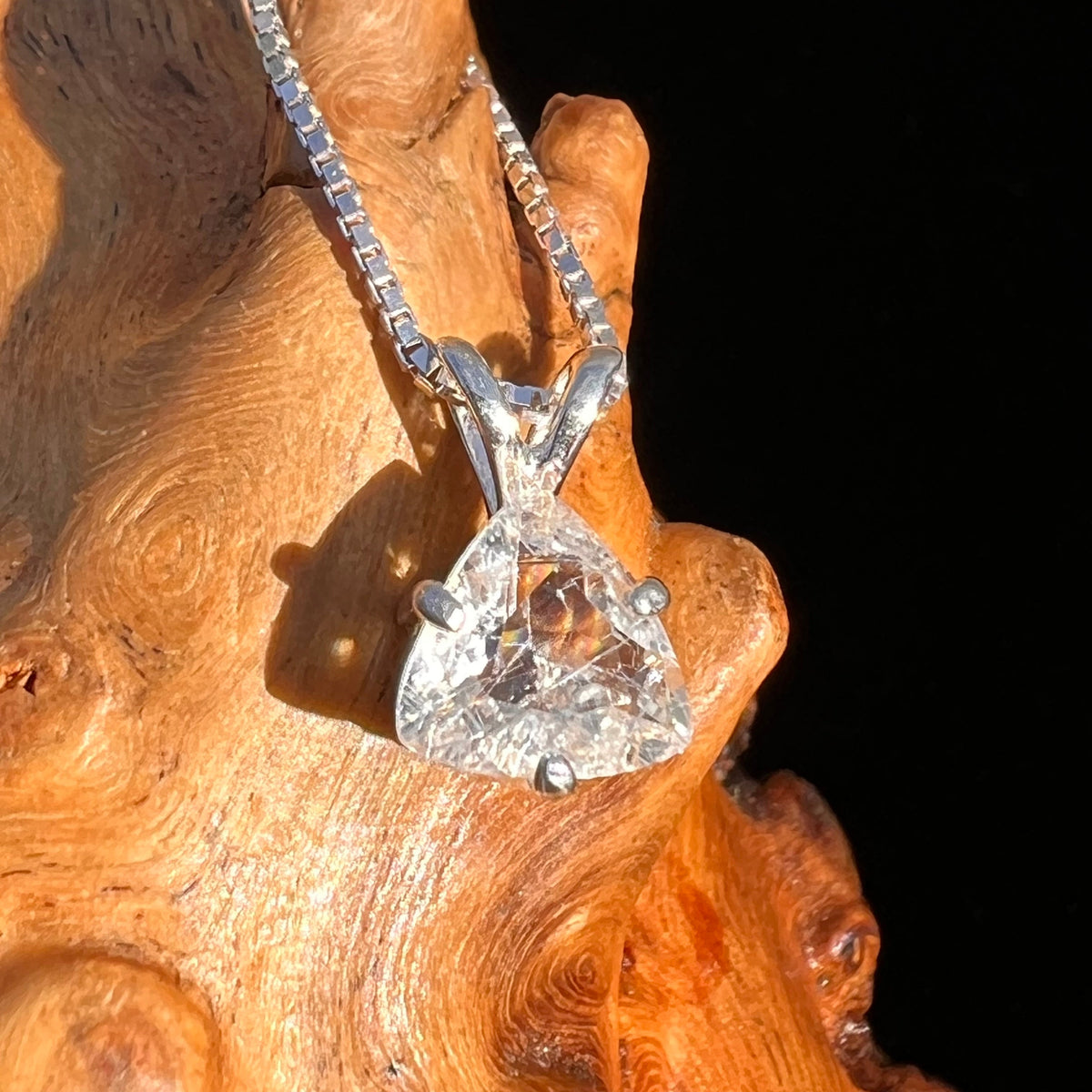 Phenacite Pendant Necklace Sterling Silver #5309-Moldavite Life