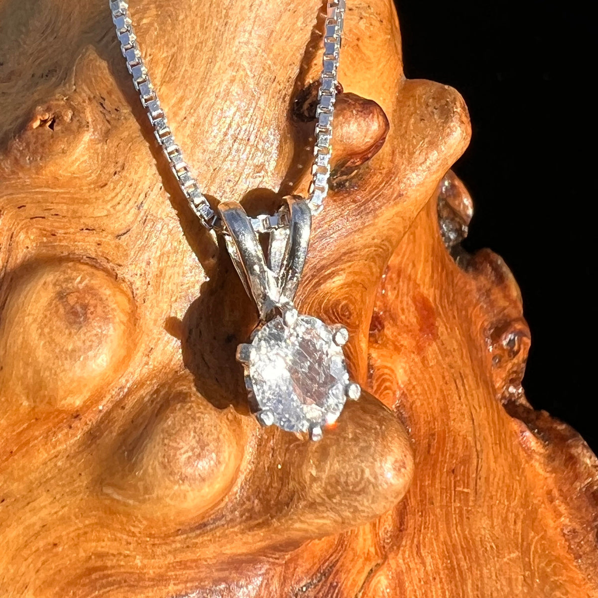 Phenacite Pendant Necklace Sterling Silver #5311-Moldavite Life