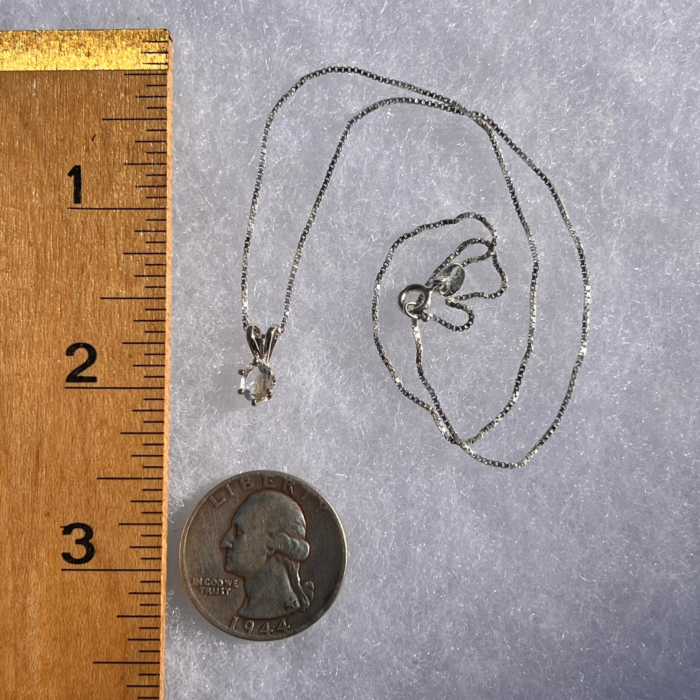 Phenacite Pendant Necklace Sterling Silver #5313-Moldavite Life