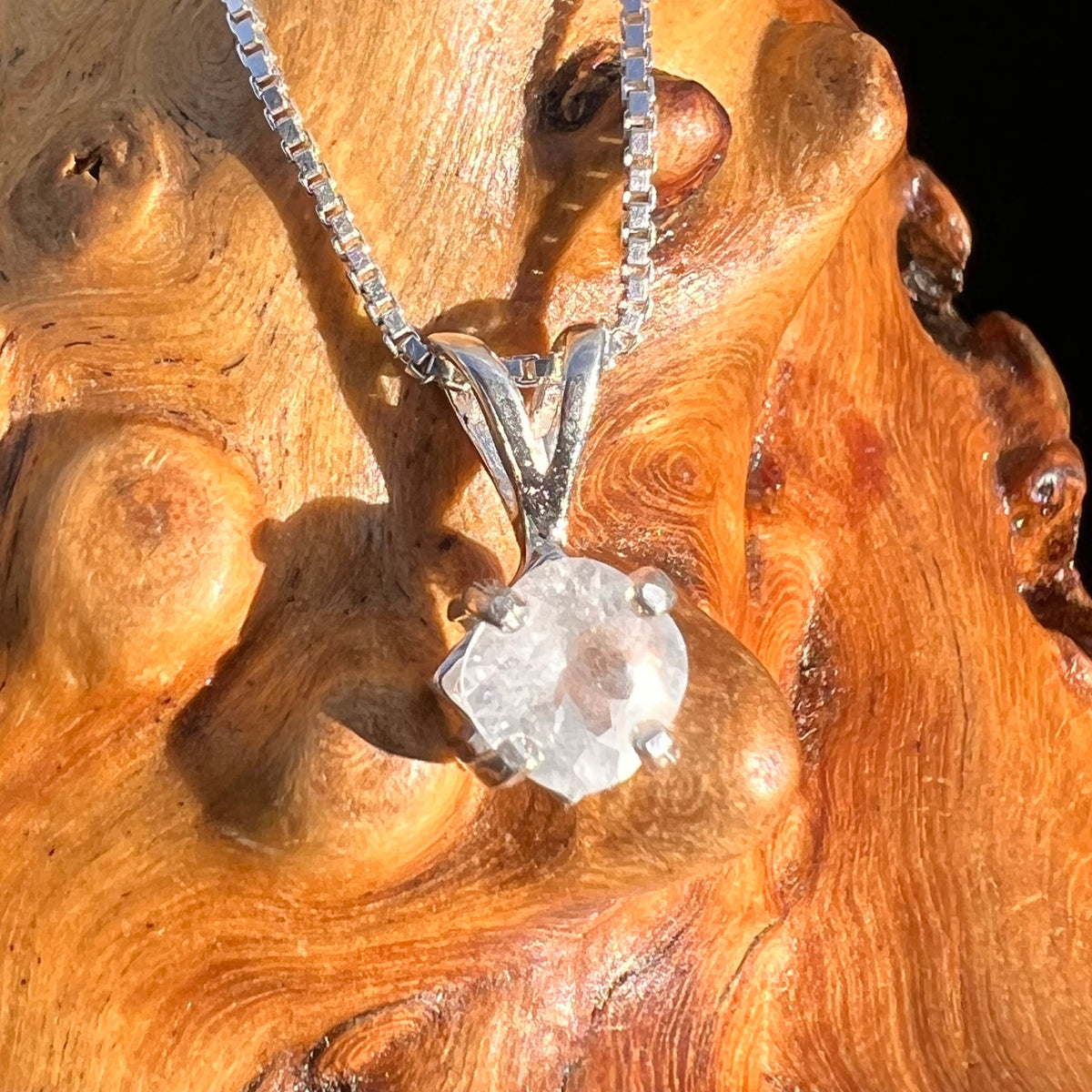 Phenacite Pendant Necklace Sterling Silver #5316-Moldavite Life