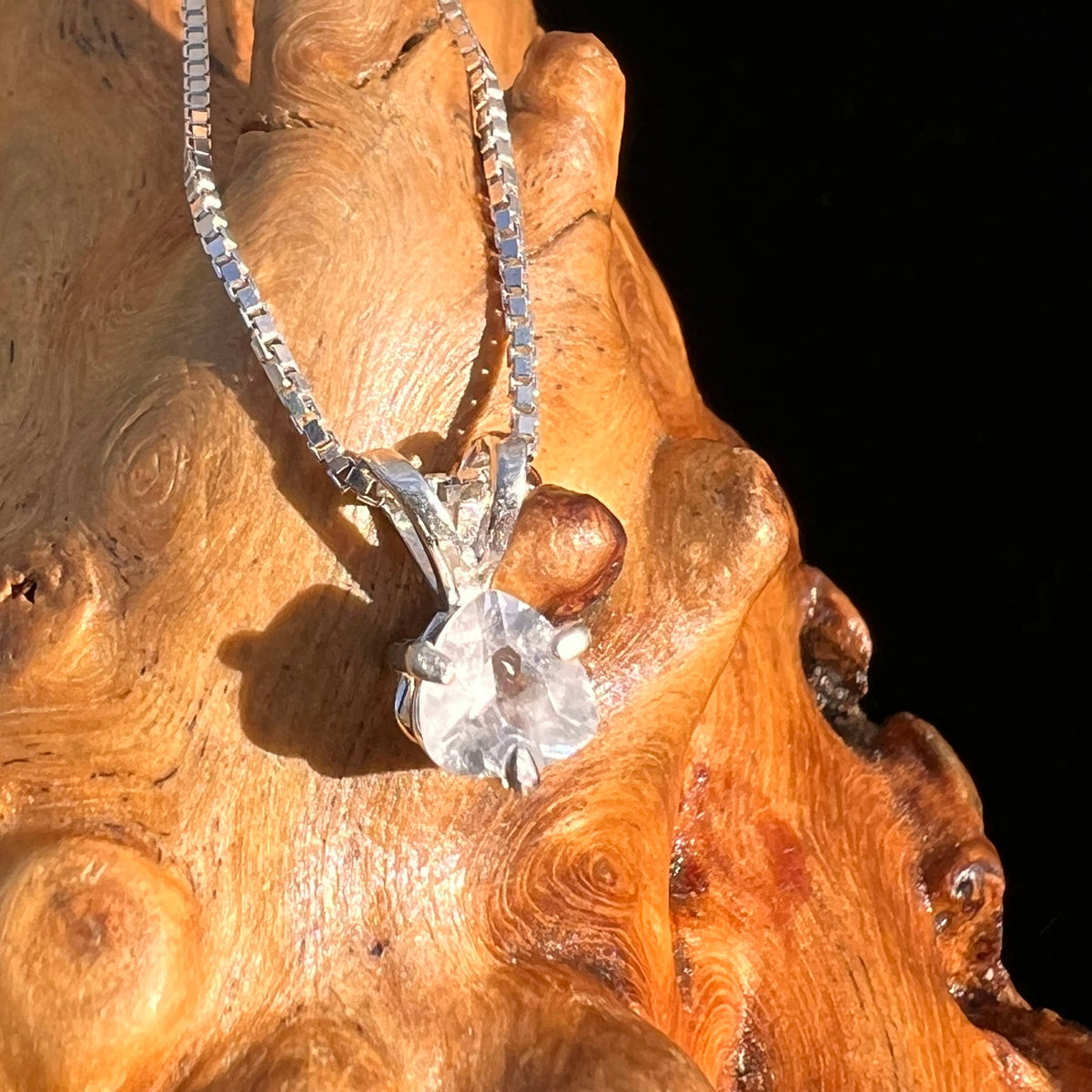 Phenacite Pendant Necklace Sterling Silver #5317-Moldavite Life