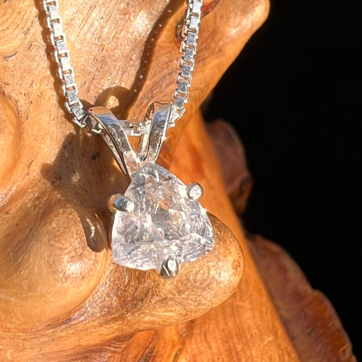 Phenacite Pendant Necklace Sterling Silver #5319-Moldavite Life