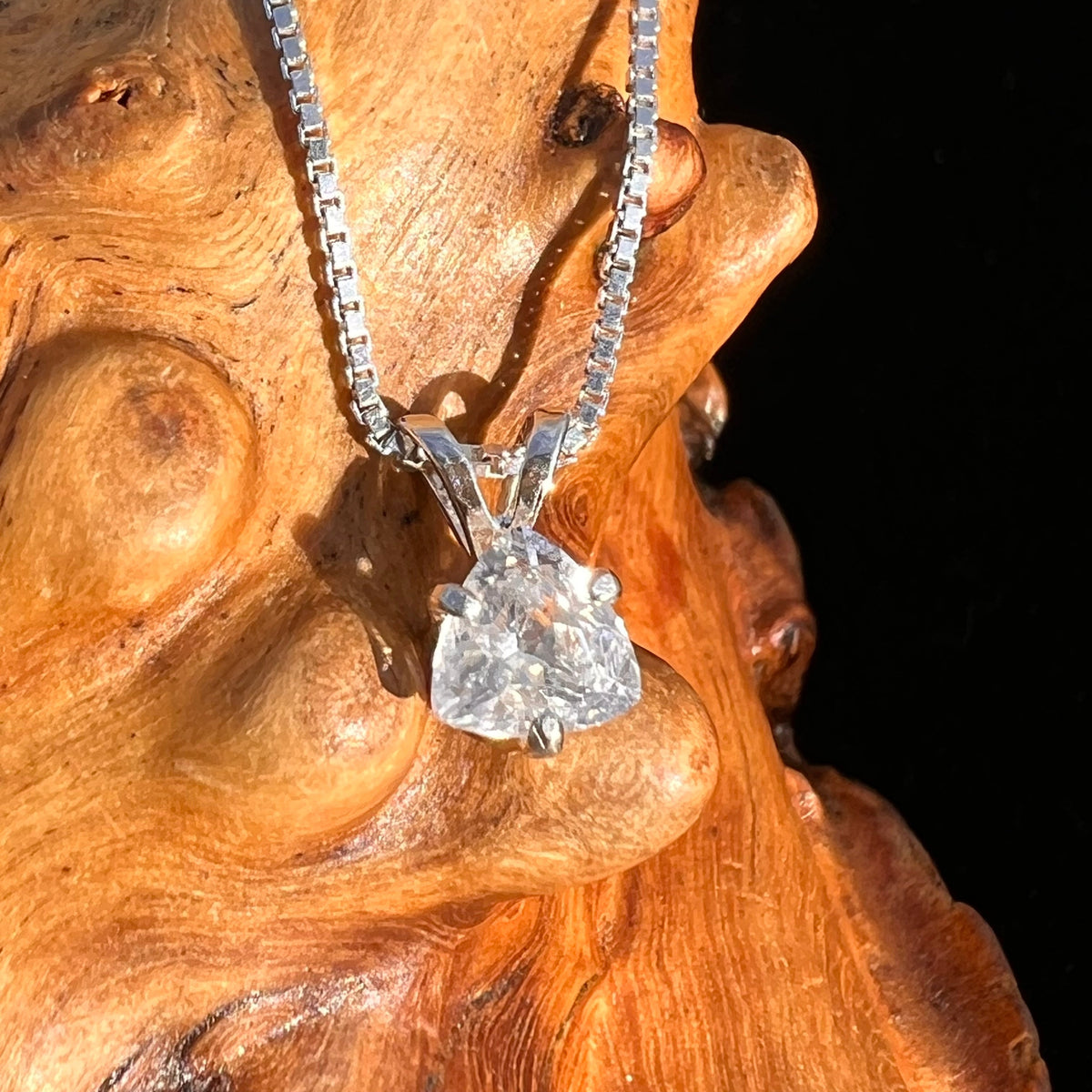 Phenacite Pendant Necklace Sterling Silver #5319-Moldavite Life
