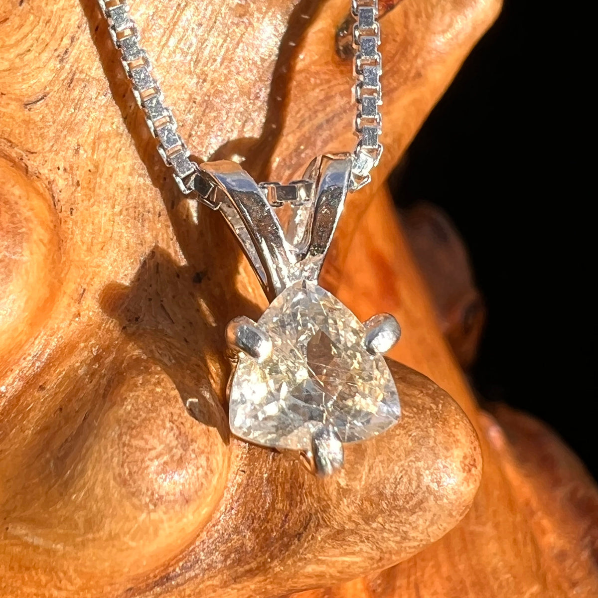Phenacite Pendant Necklace Sterling Silver #5320-Moldavite Life
