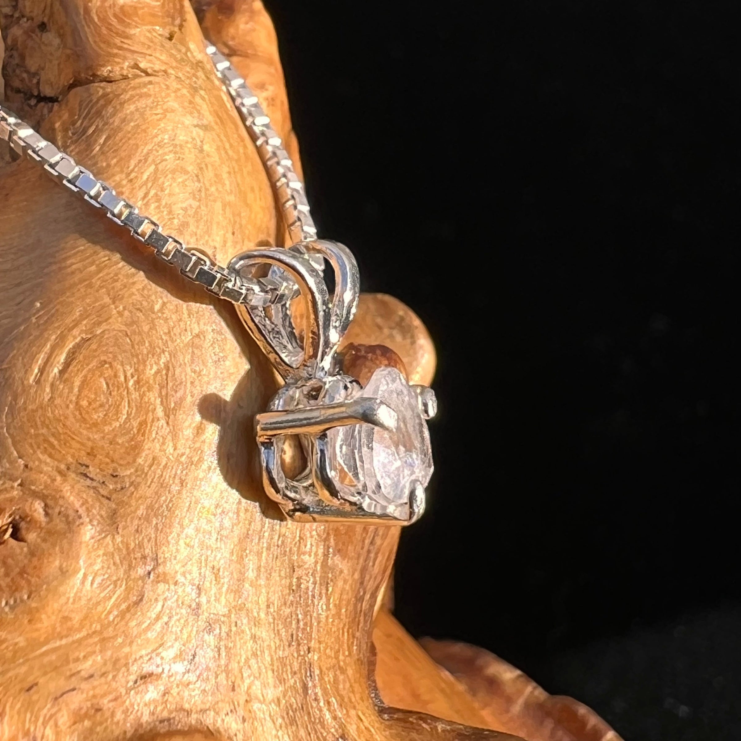 Phenacite Pendant Necklace Sterling Silver #5322-Moldavite Life