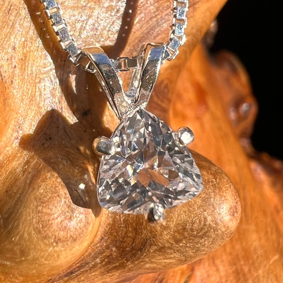 Phenacite Pendant Necklace Sterling Silver #5323-Moldavite Life