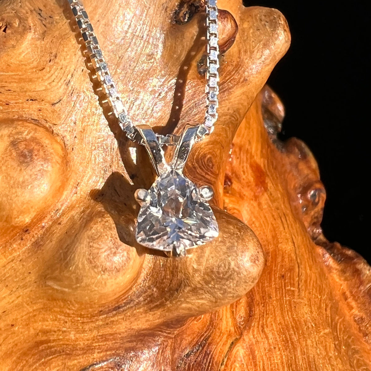Phenacite Pendant Necklace Sterling Silver #5323-Moldavite Life