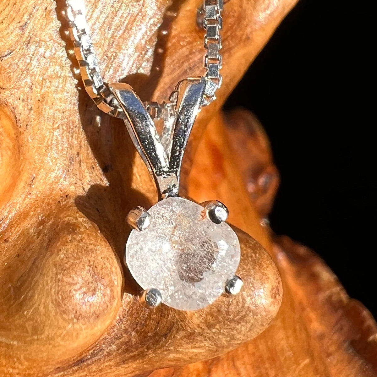 Phenacite Pendant Necklace Sterling Silver #5324-Moldavite Life