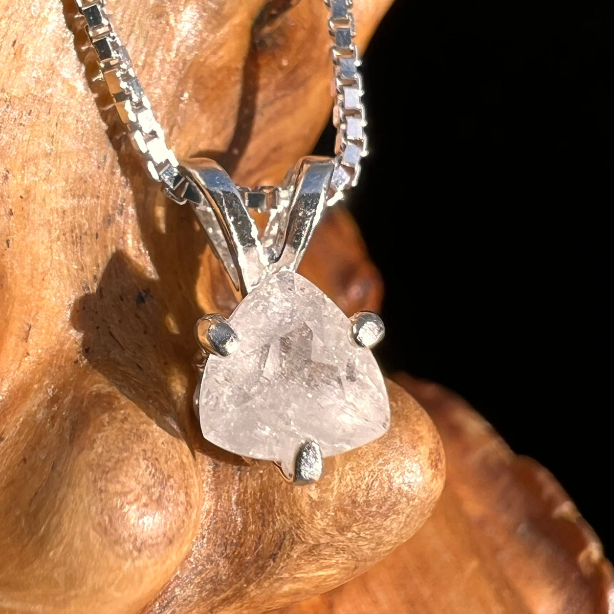 Phenacite Pendant Necklace Sterling Silver #5327-Moldavite Life
