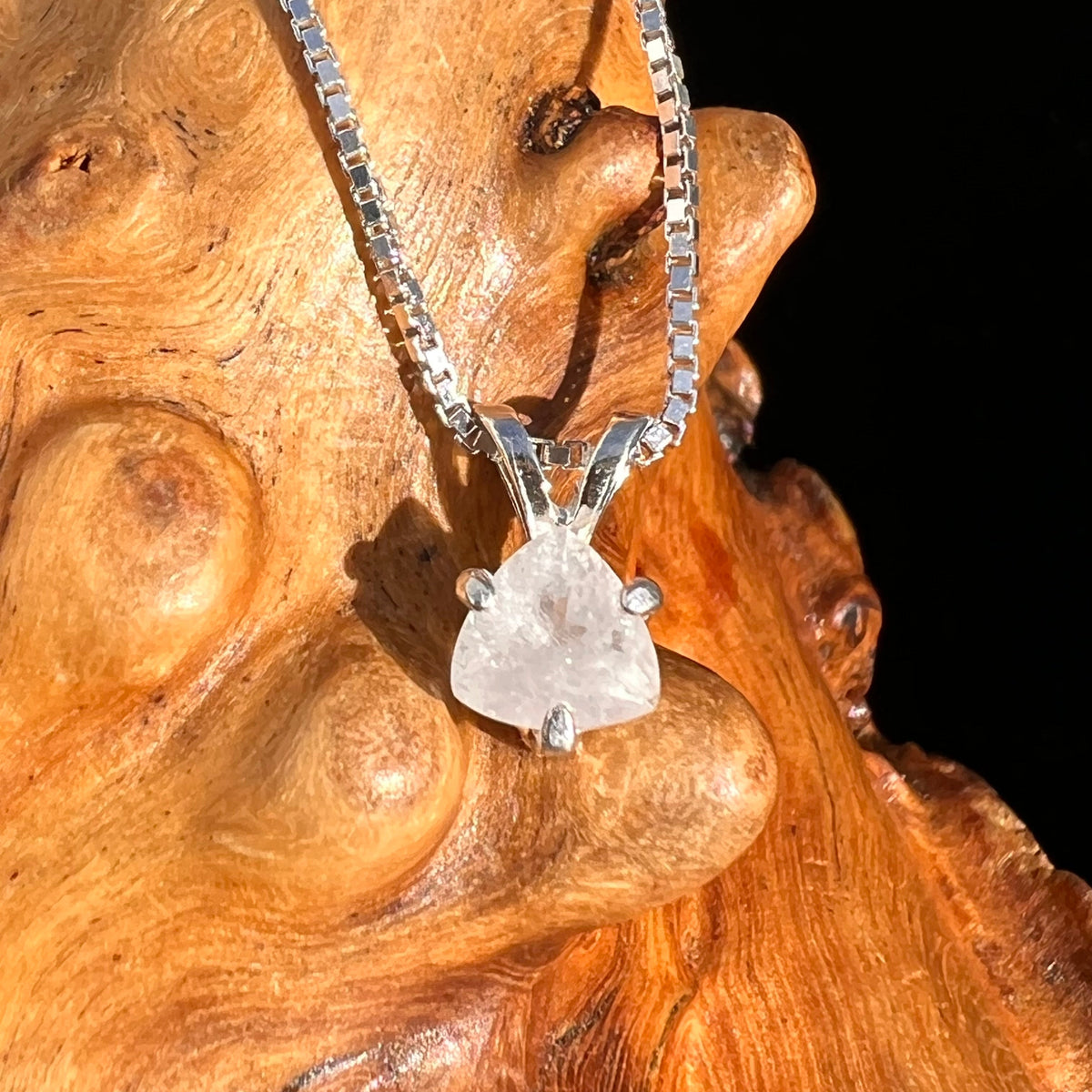 Phenacite Pendant Necklace Sterling Silver #5327-Moldavite Life