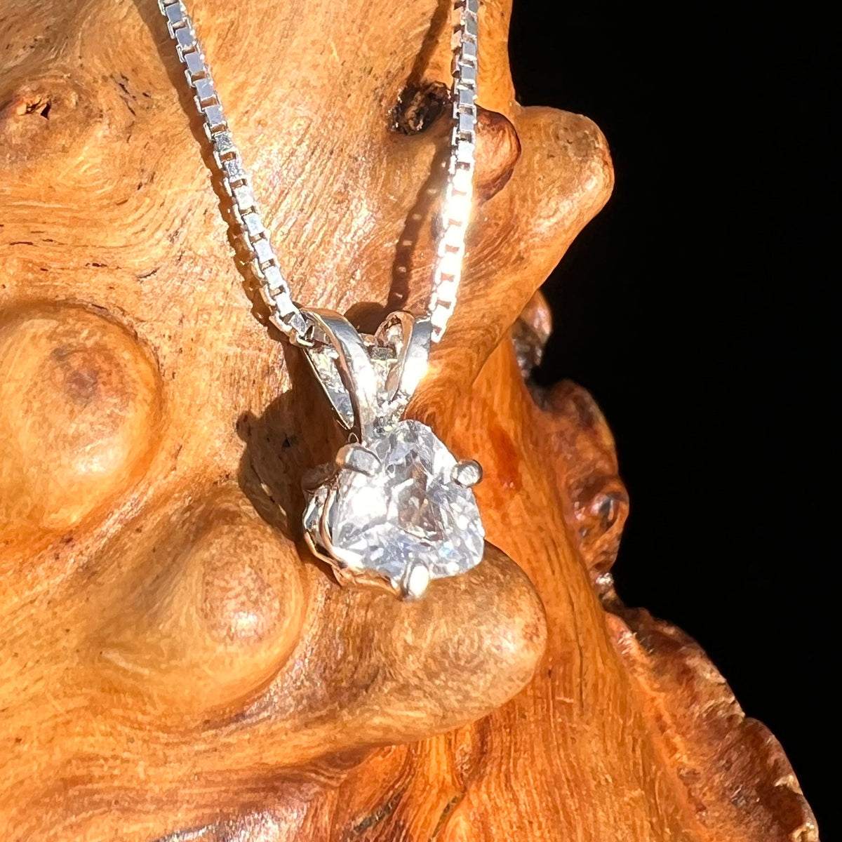 Phenacite Pendant Necklace Sterling Silver #5328-Moldavite Life
