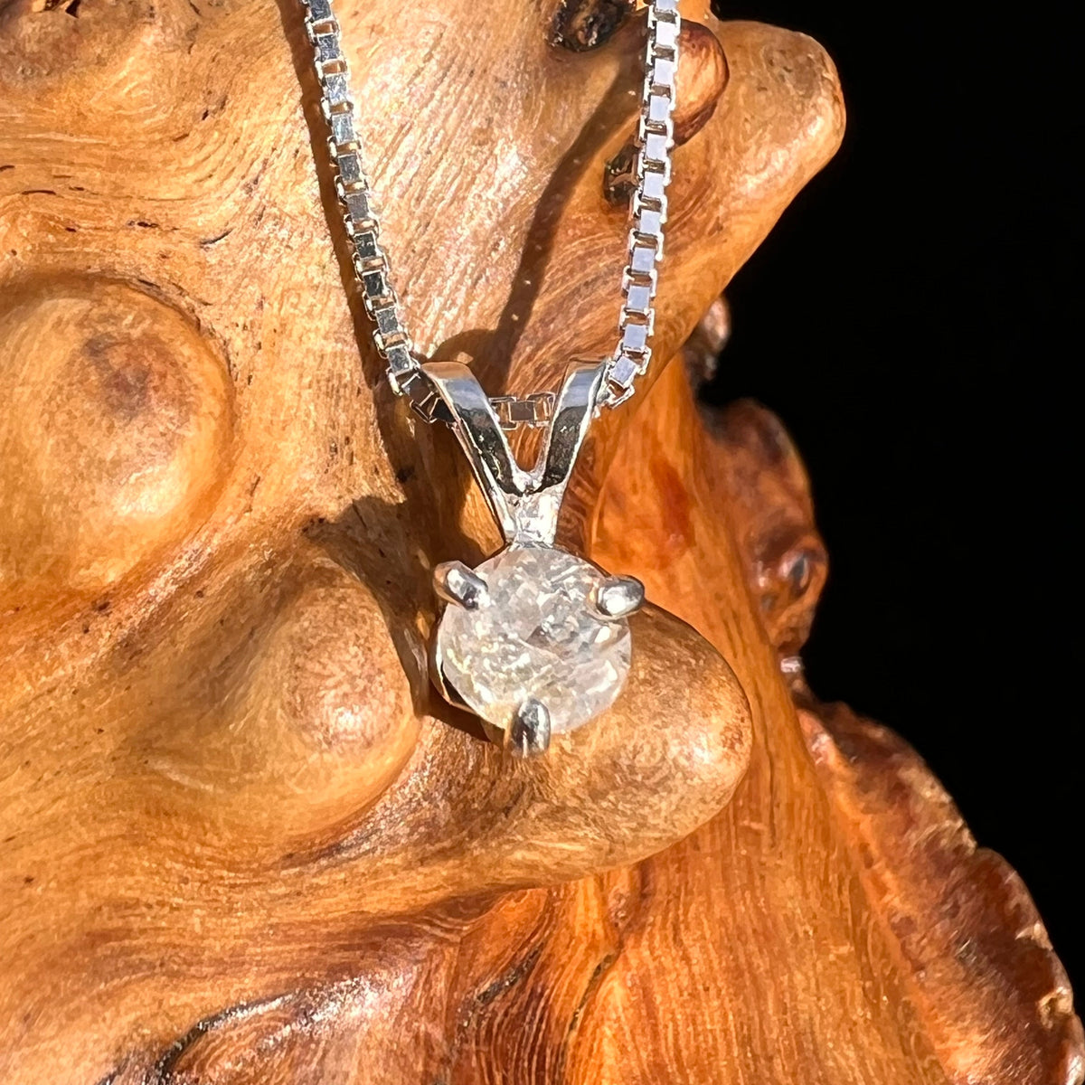 Phenacite Pendant Necklace Sterling Silver #5329-Moldavite Life
