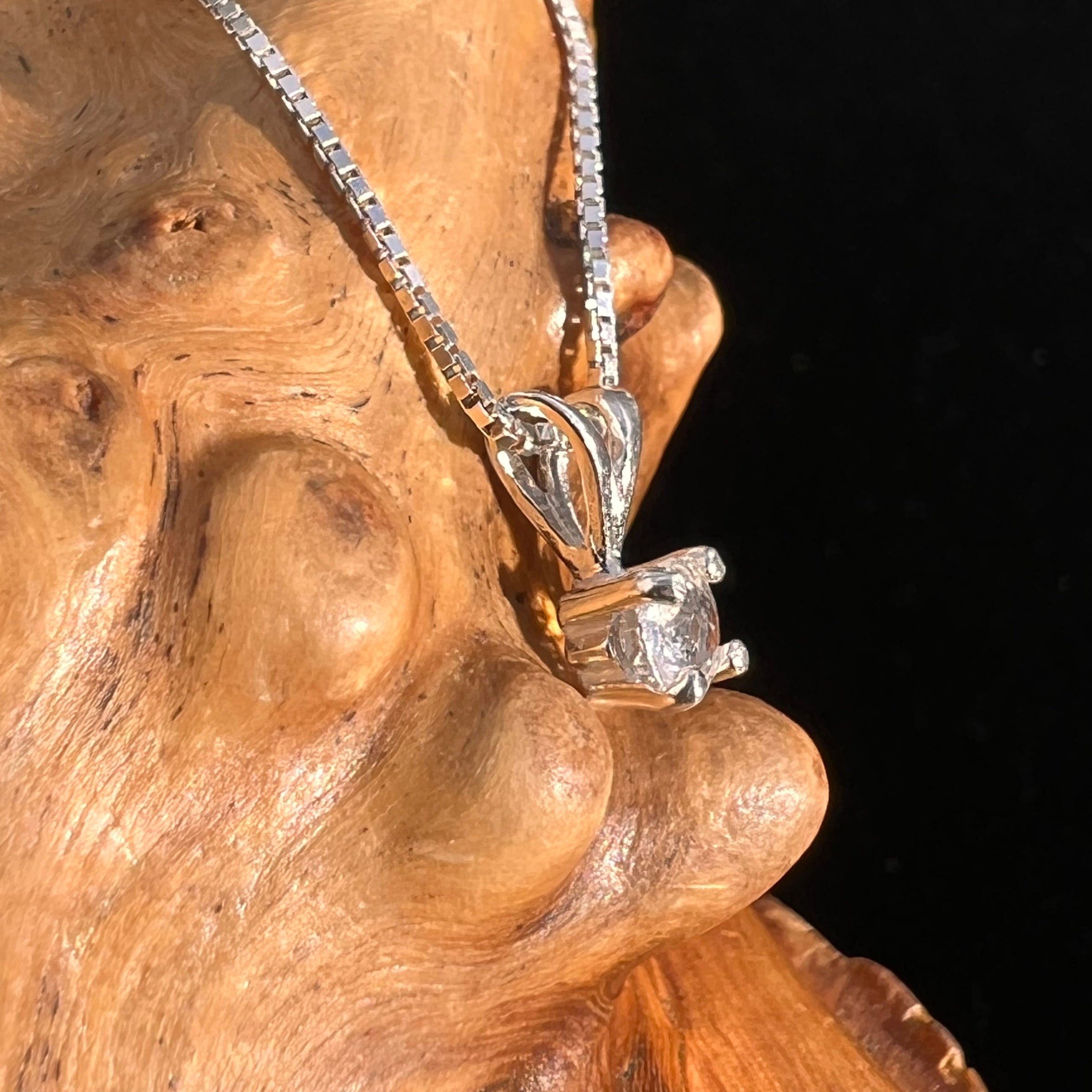 Phenacite Pendant Necklace Sterling Silver #5338-Moldavite Life