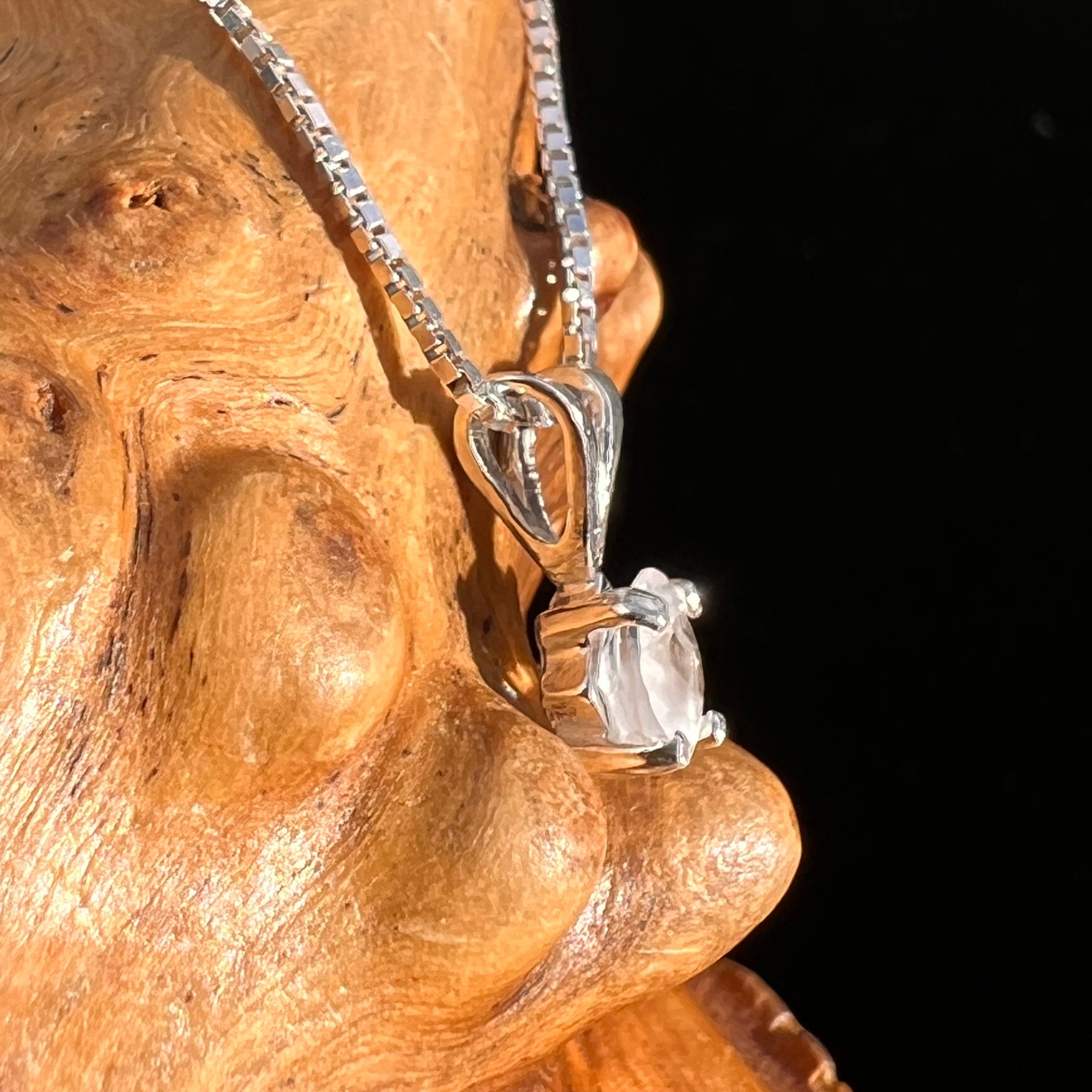 Phenacite Pendant Necklace Sterling Silver #5339-Moldavite Life