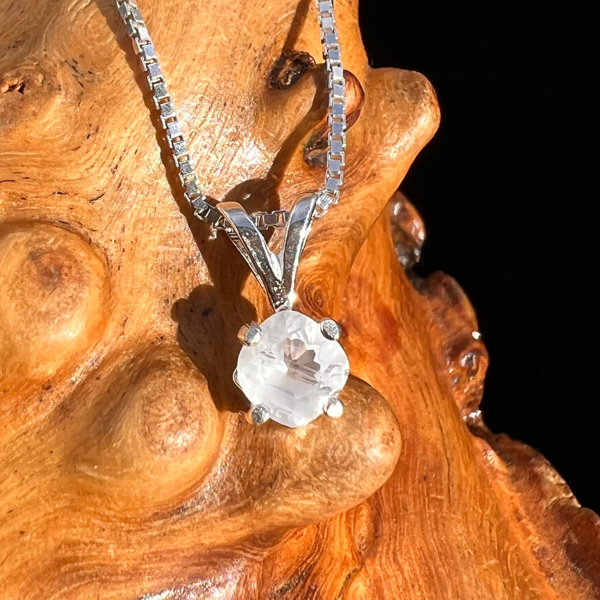 Phenacite Pendant Necklace Sterling Silver #5339-Moldavite Life