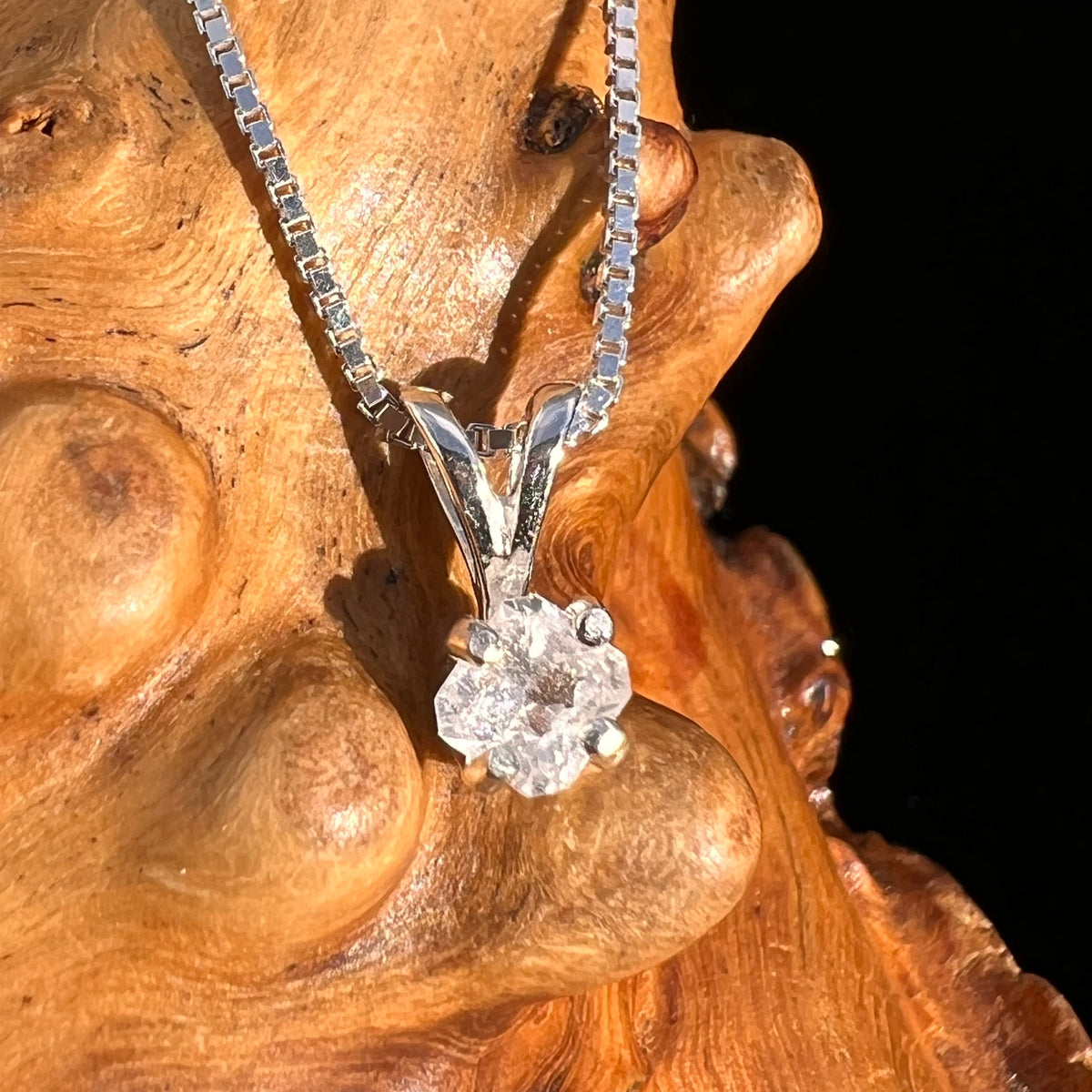 Phenacite Pendant Necklace Sterling Silver #5340-Moldavite Life