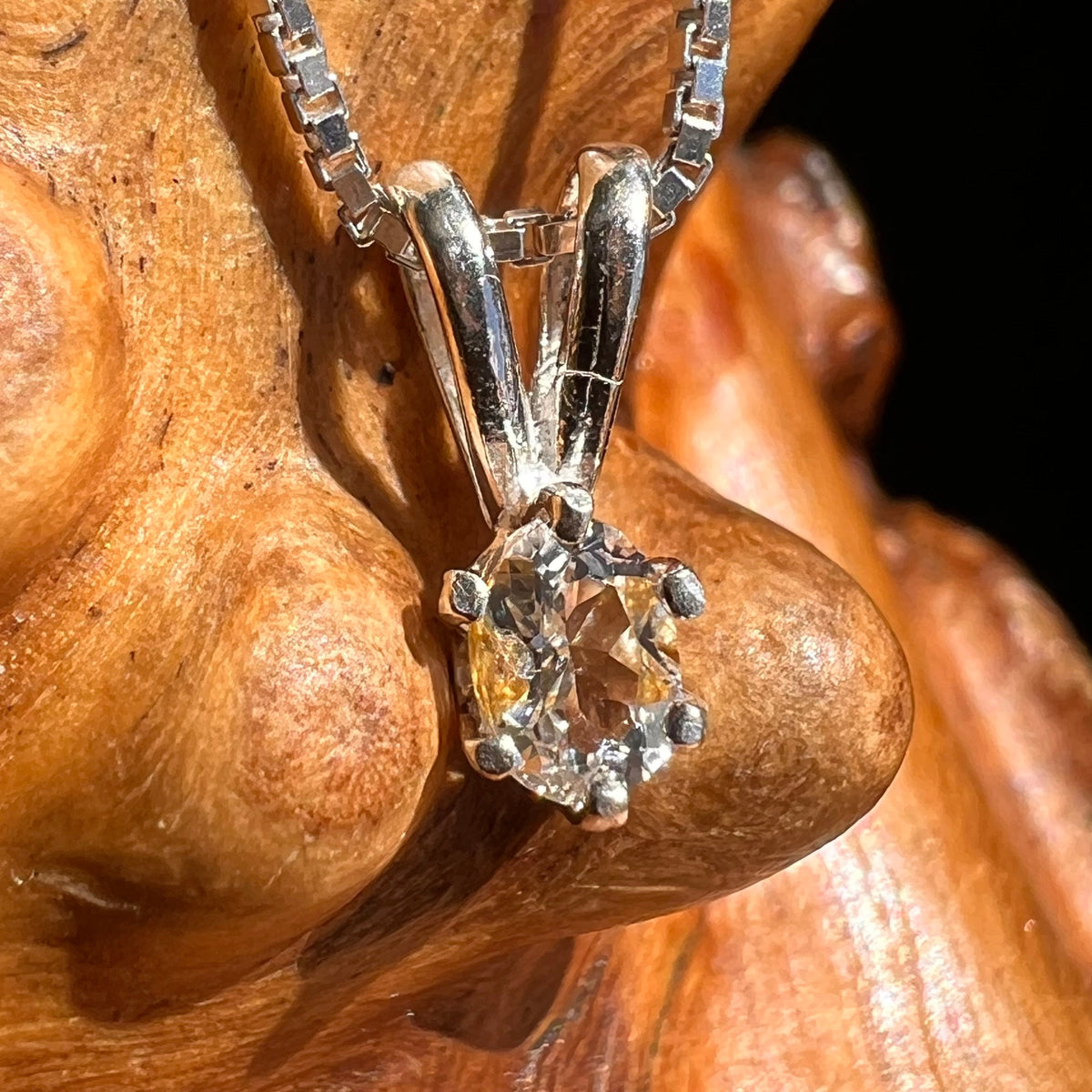 Phenacite Pendant Necklace Sterling Silver #5343-Moldavite Life